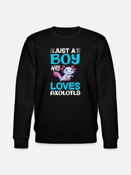Cute Axolotl Kawaii Axolotl Lover - Stanley/Stella CHANGER Unisex Organic Sweatshirt - black