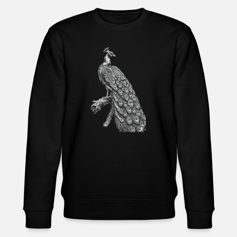 Peacock Lace on Black - Stanley/Stella CHANGER Unisex Organic Sweatshirt - black