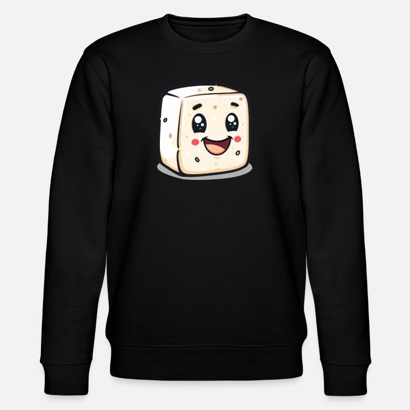 Cute Marshmallow Comic - Stanley/Stella CHANGER Unisex Organic Sweatshirt - black