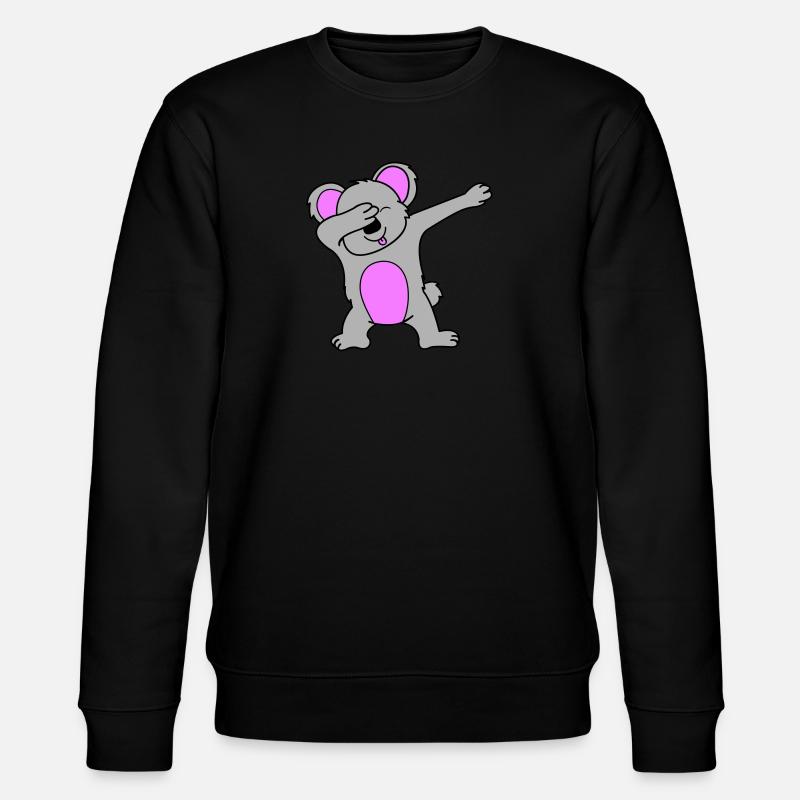 koala dabbing 02 - Stanley/Stella Unisex Bio-Sweatshirt CHANGER  - Schwarz