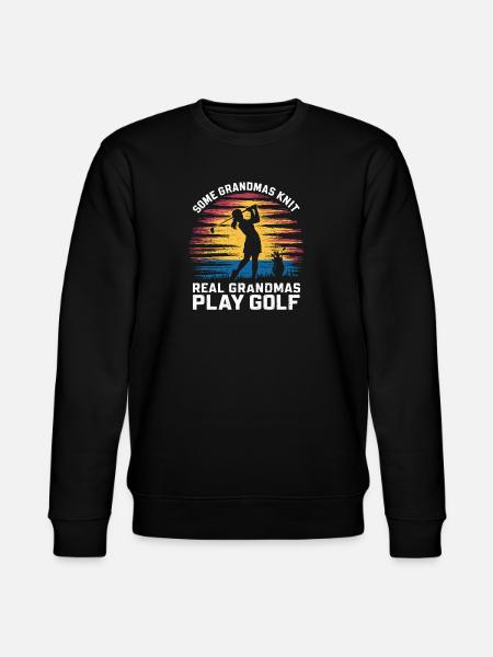 Real grannies playing golf - Stanley/Stella CHANGER Unisex Organic Sweatshirt - black