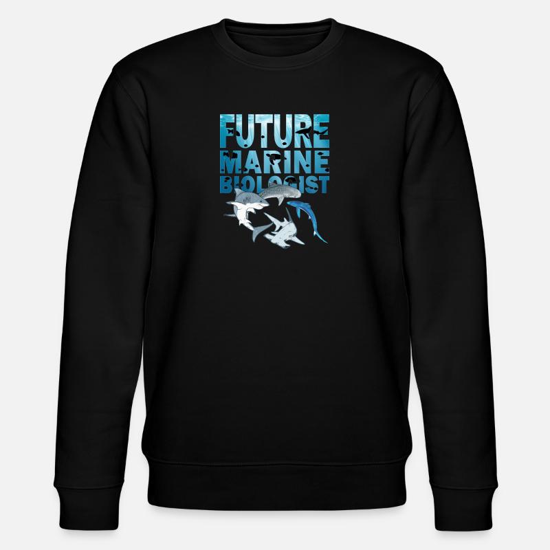 Future Marine Biologist Haiarten - Stanley/Stella Unisex Bio-Sweatshirt CHANGER  - Schwarz