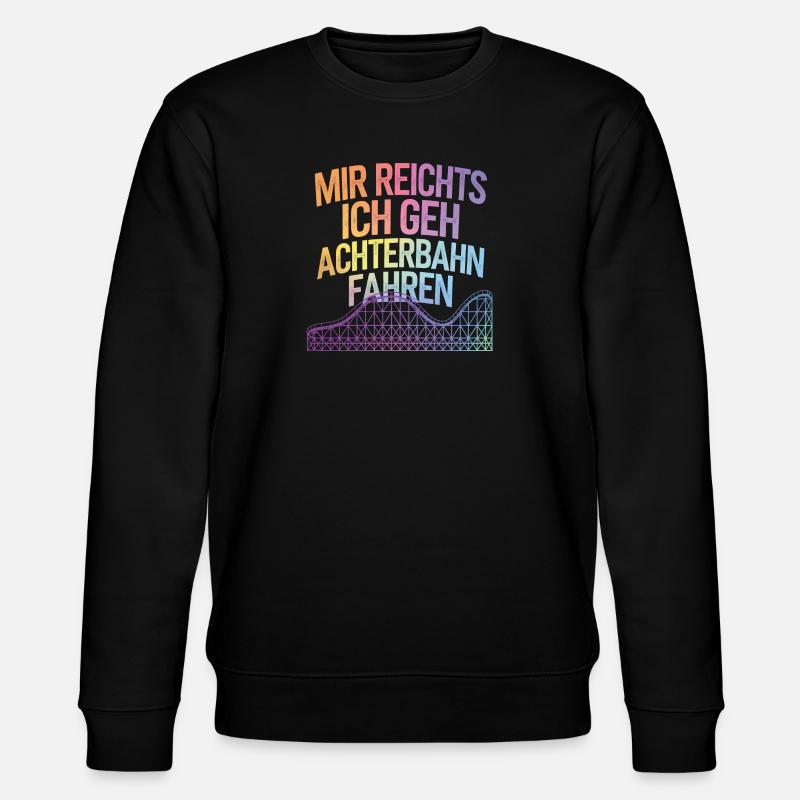 Achterbahn Freizeitpark Roller Coaster - Stanley/Stella Unisex Bio-Sweatshirt CHANGER  - Schwarz
