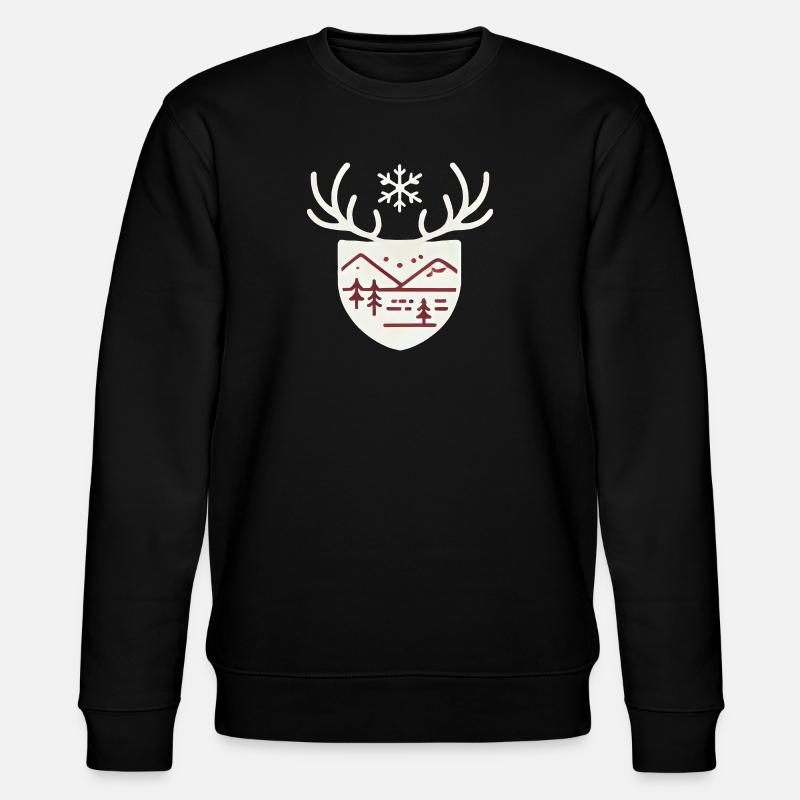 Schneeflocke - Stanley/Stella Unisex Bio-Sweatshirt CHANGER  - Schwarz