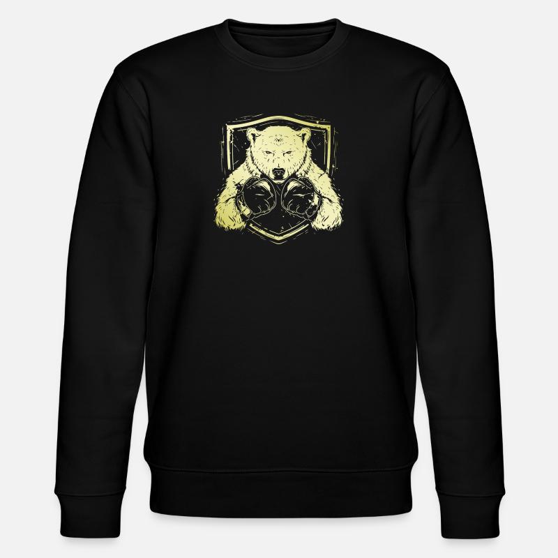 Ours polaire Boxer ours polaire - Sweat bio CHANGER Stanley/Stella Unisexe - noir
