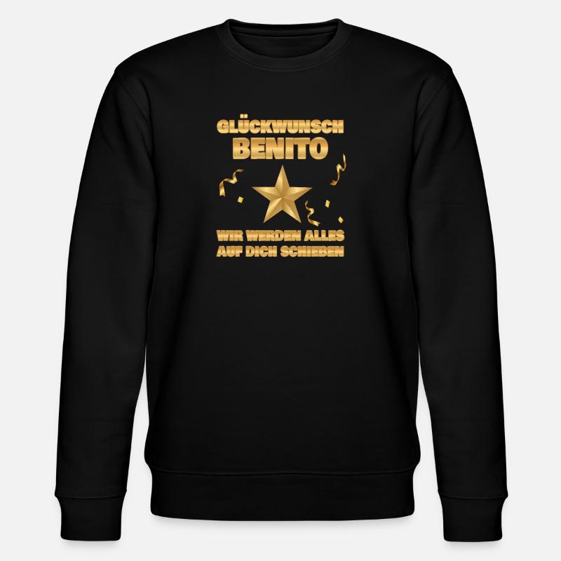 Gift for Benito - Stanley/Stella CHANGER Unisex Organic Sweatshirt - black
