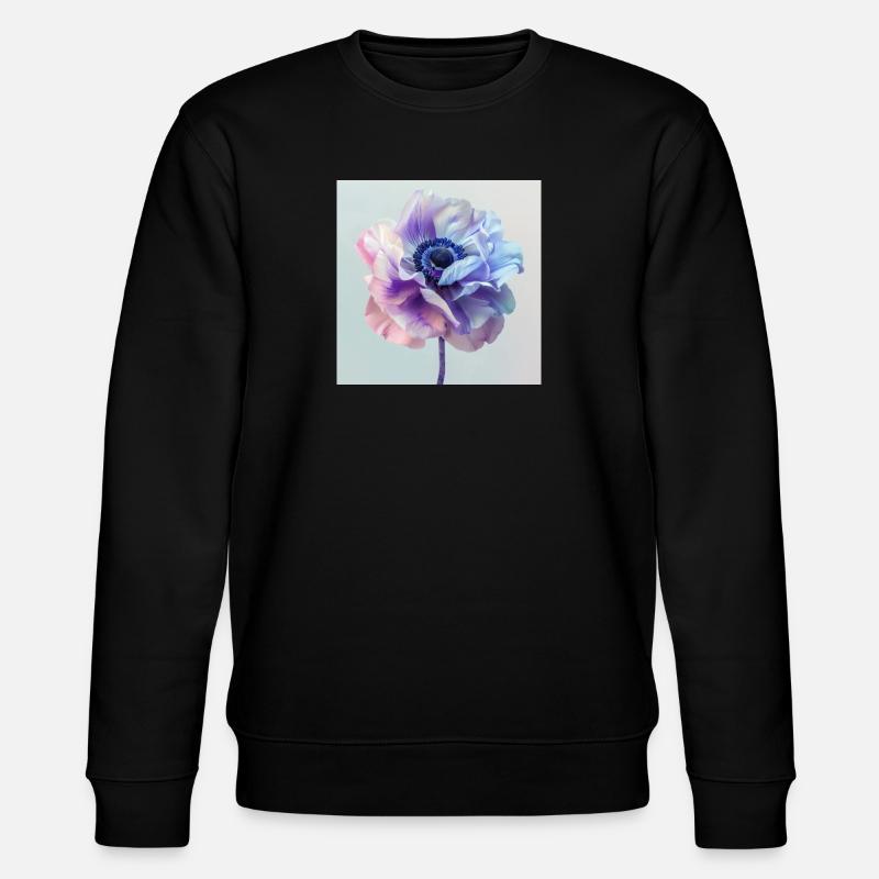 Lila Macro 7 - Stanley/Stella Unisex Bio-Sweatshirt CHANGER  - Schwarz