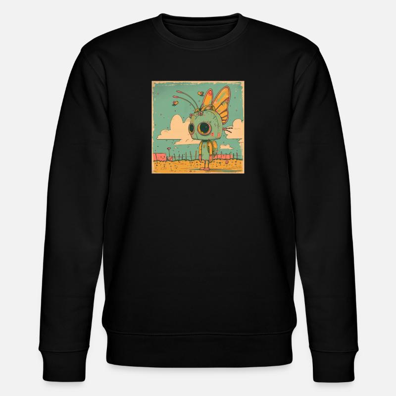 Roboter Mädchen - Stanley/Stella Unisex Bio-Sweatshirt CHANGER  - Schwarz