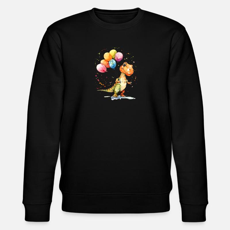 It's a dinosaur's birthday? - Stanley/Stella CHANGER Unisex Organic Sweatshirt - black