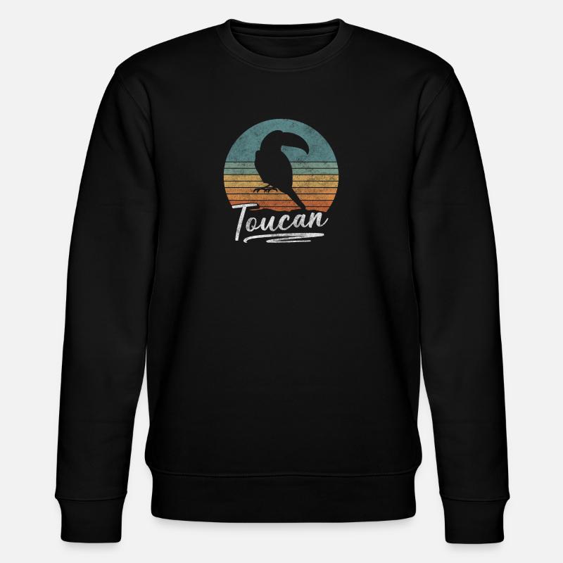 Toucan Wild Bird Parrot - Stanley/Stella CHANGER Unisex Organic Sweatshirt - black