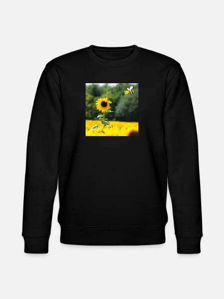 Bee Happy - Stanley/Stella CHANGER Unisex Organic Sweatshirt - black