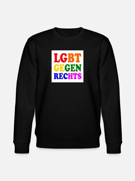 Lgbt gegen rechts - Stanley/Stella Unisex Bio-Sweatshirt CHANGER  - Schwarz