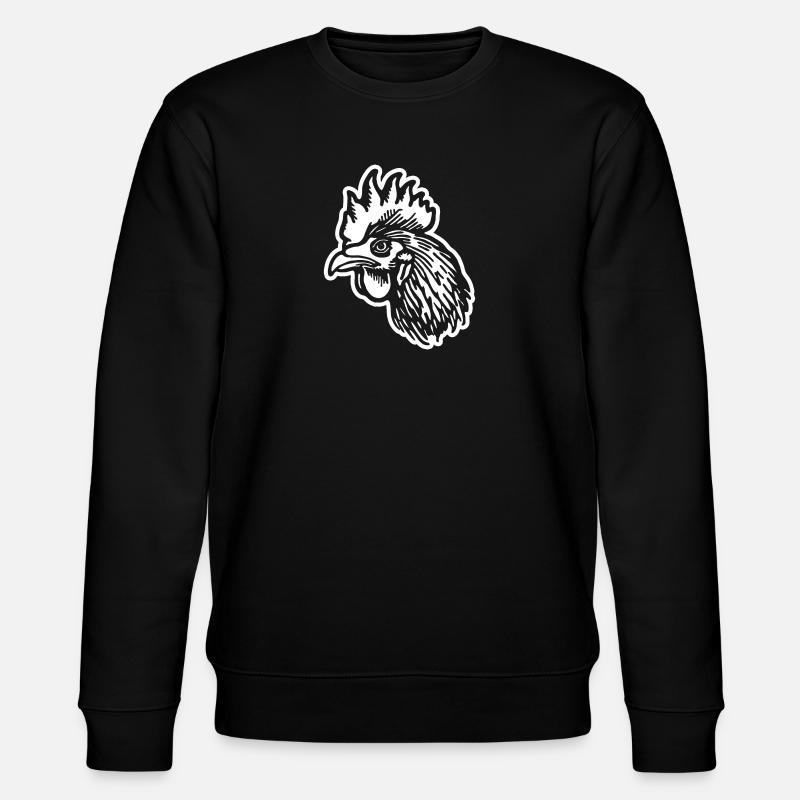 Huhn Hühnerstall - Stanley/Stella Unisex Bio-Sweatshirt CHANGER  - Schwarz