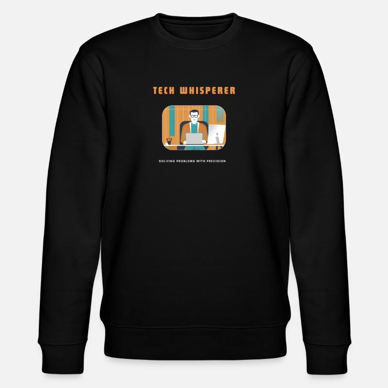 Tech Whisperer Solving Problems - Stanley/Stella CHANGER Unisex Organic Sweatshirt - black