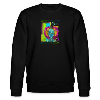 Future Cosplay Neon Gamer - Stanley/Stella CHANGER Unisex Organic Sweatshirt - black - Front - Nik (191cm) & Marisol (170cm)