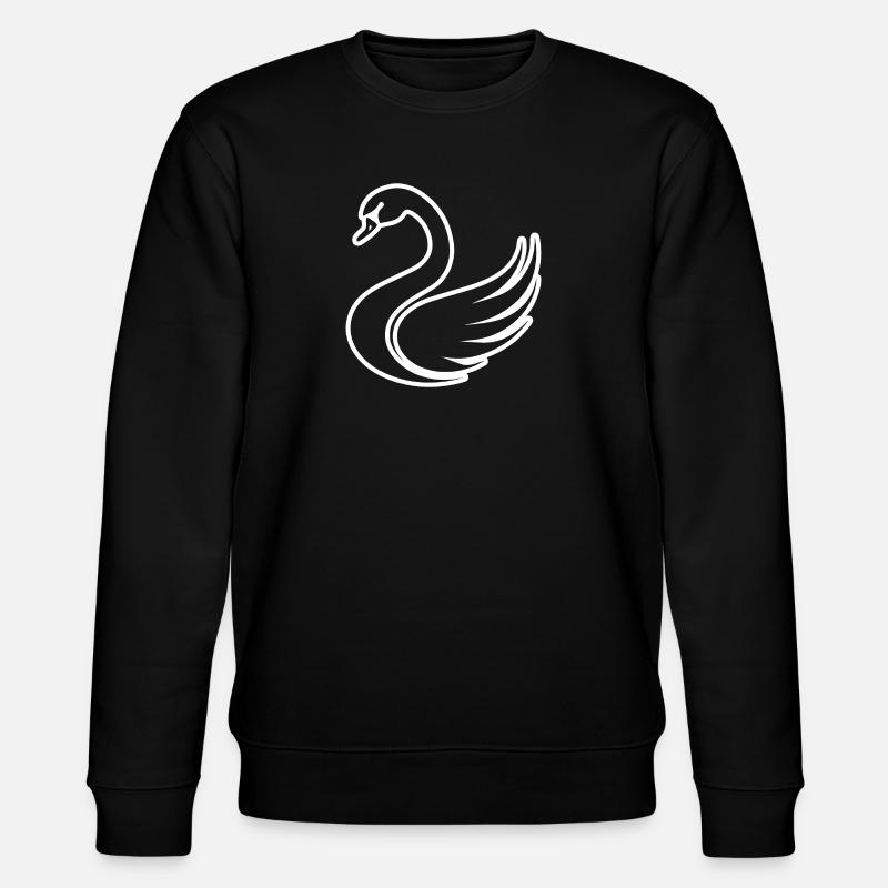 Swan Swans - Stanley/Stella CHANGER Unisex Organic Sweatshirt - black