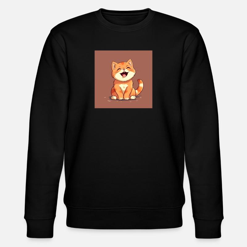 Laughing kitten - Stanley/Stella CHANGER Unisex Organic Sweatshirt - black
