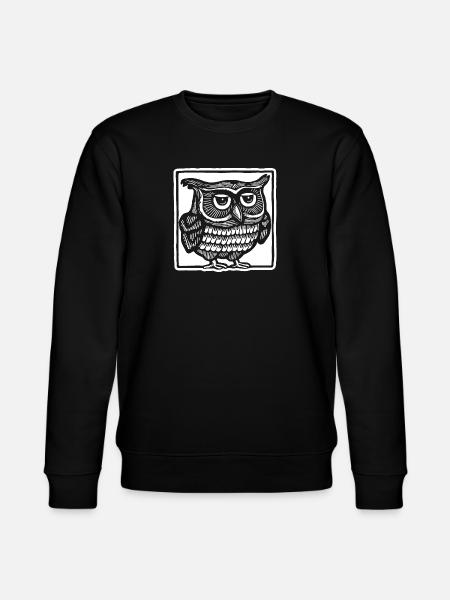 Owl - Stanley/Stella CHANGER Unisex Organic Sweatshirt - black