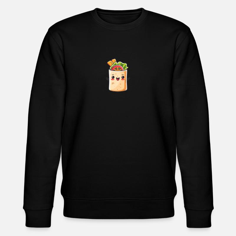 Süßer Burrito Comic - Stanley/Stella Unisex Bio-Sweatshirt CHANGER - Schwarz