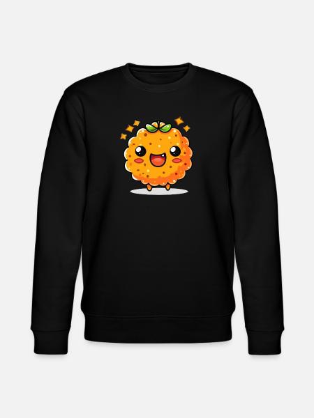 Funny Cheese Ball Comic - Stanley/Stella CHANGER Unisex Organic Sweatshirt - black