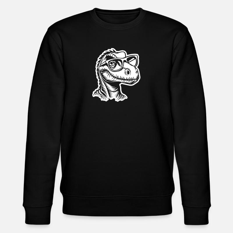 Dinosaur Dino - Stanley/Stella CHANGER Unisex Organic Sweatshirt - black