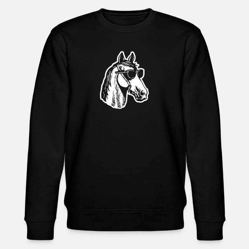 Cheval Chevaux Équitation Cavalier - Sweat bio CHANGER Stanley/Stella Unisexe - noir