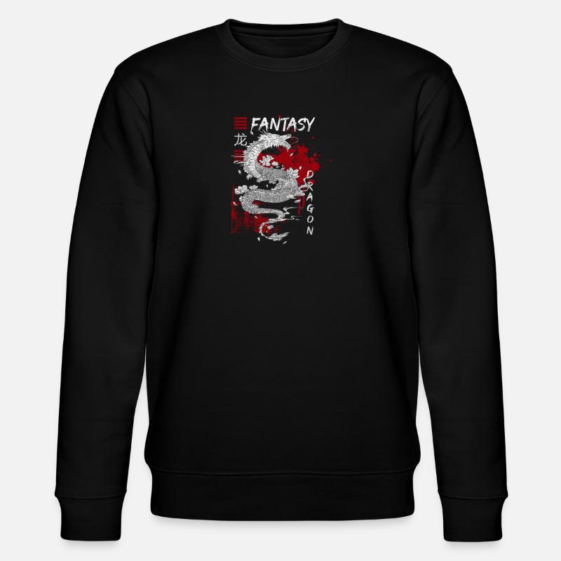 Drache China Tradition - Stanley/Stella Unisex Bio-Sweatshirt CHANGER  - Schwarz