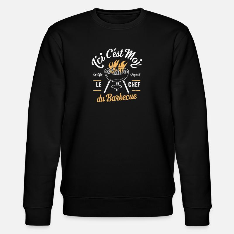 Der Grillchef - Stanley/Stella Unisex Bio-Sweatshirt CHANGER  - Schwarz