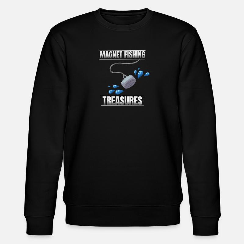Magnetfischen - Stanley/Stella Unisex Bio-Sweatshirt CHANGER  - Schwarz