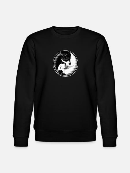 Yin and Yang Dogs - Stanley/Stella CHANGER Unisex Organic Sweatshirt - black