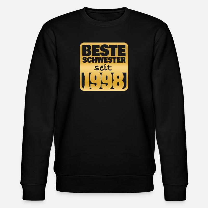 Geburt 1998 - Stanley/Stella Unisex Bio-Sweatshirt CHANGER  - Schwarz