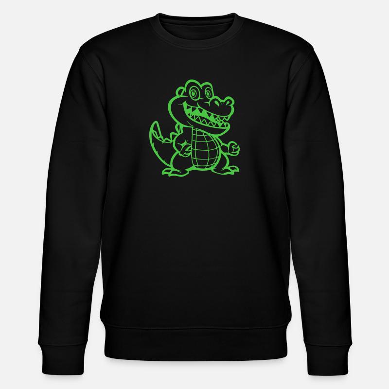 Bande dessinée crocodile animal - Sweat bio CHANGER Stanley/Stella Unisexe - noir