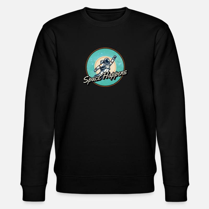 Space Happens logo - Stanley/Stella CHANGER Unisex Organic Sweatshirt - black