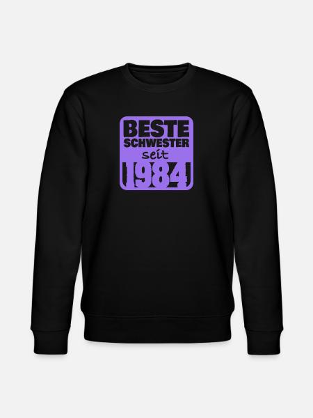 Schwester 1984 - Stanley/Stella Unisex Bio-Sweatshirt CHANGER  - Schwarz