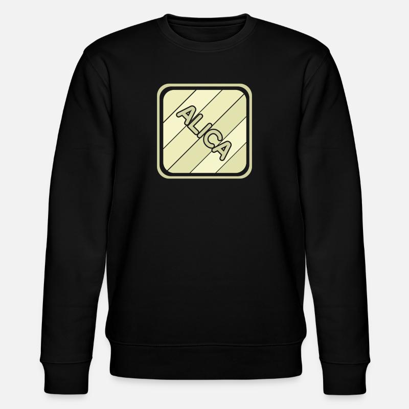 Mädchenname Alica - Stanley/Stella Unisex Bio-Sweatshirt CHANGER  - Schwarz