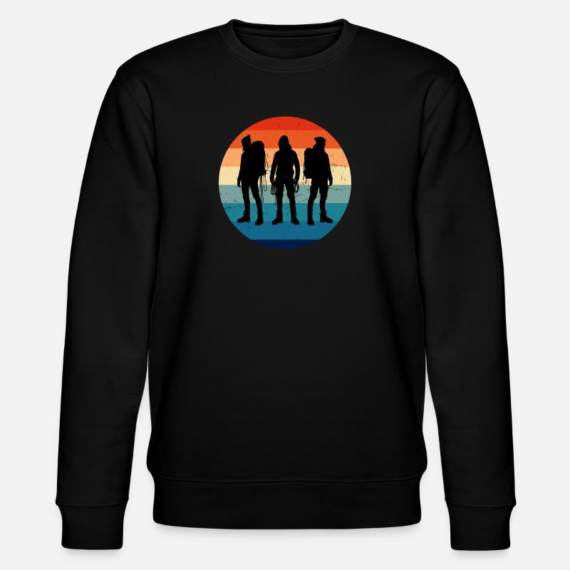 Bouldering Kletterer Boulder Climber Herren - Stanley/Stella Unisex Bio-Sweatshirt CHANGER  - Schwarz