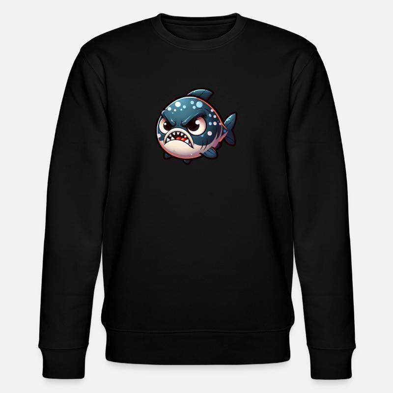 mignon piranha en colère - Sweat bio CHANGER Stanley/Stella Unisexe - noir