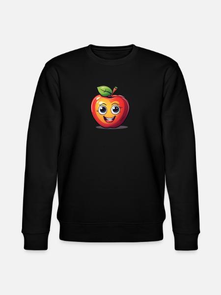 Cartoon Apple - Stanley/Stella CHANGER Unisex Organic Sweatshirt - black