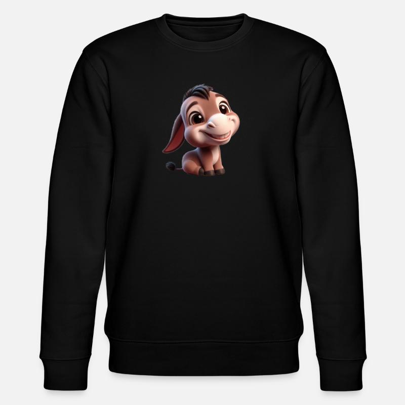 Baby Donkey Esel Mule - Stanley/Stella CHANGER Unisex Organic Sweatshirt - black