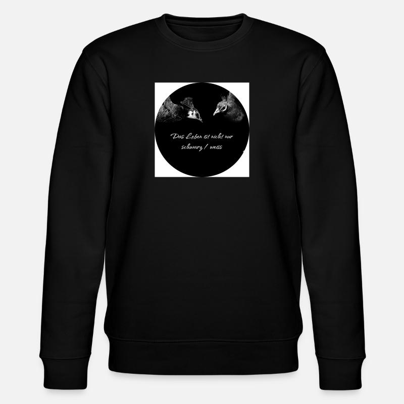 Pfau - Stanley/Stella Unisex Bio-Sweatshirt CHANGER  - Schwarz