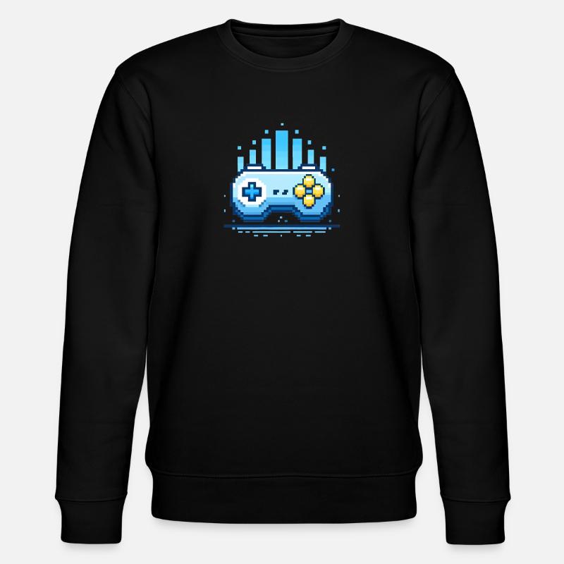 Gamer-Controller-Design aufleveln - Stanley/Stella Unisex Bio-Sweatshirt CHANGER  - Schwarz