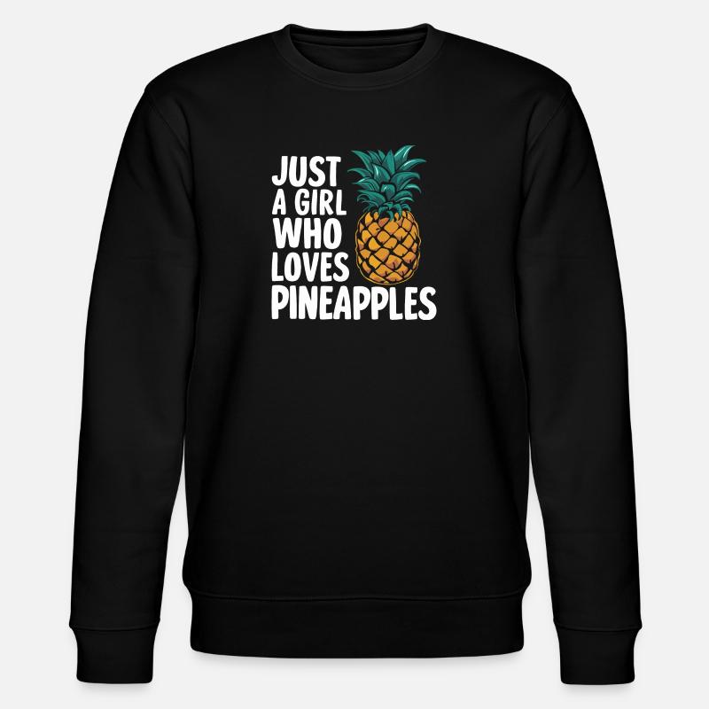 Pineapple tropical hawaiian fruit - Stanley/Stella CHANGER Unisex Organic Sweatshirt - black