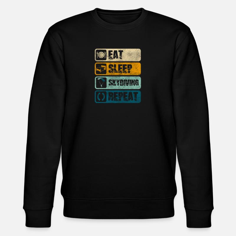 Skydive Himmel Höhe Gleitschirmfliegen - Stanley/Stella Unisex Bio-Sweatshirt CHANGER  - Schwarz