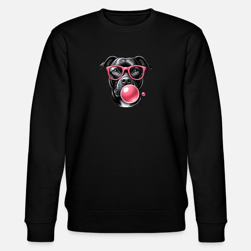 Rafraîchir avec du chewing-gum rose - Sweat bio CHANGER Stanley/Stella Unisexe - noir