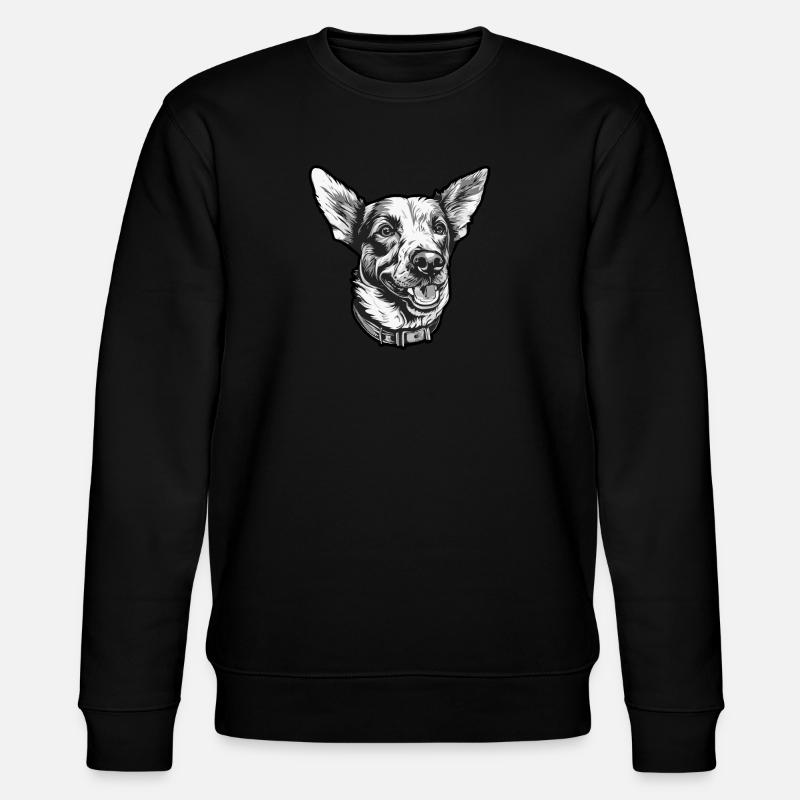 Hund Gassi Vierbeiner - Stanley/Stella Unisex Bio-Sweatshirt CHANGER  - Schwarz