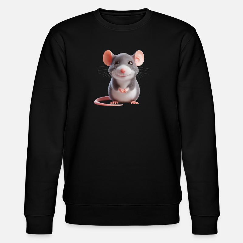 Maus 3 - Stanley/Stella Unisex Bio-Sweatshirt CHANGER  - Schwarz