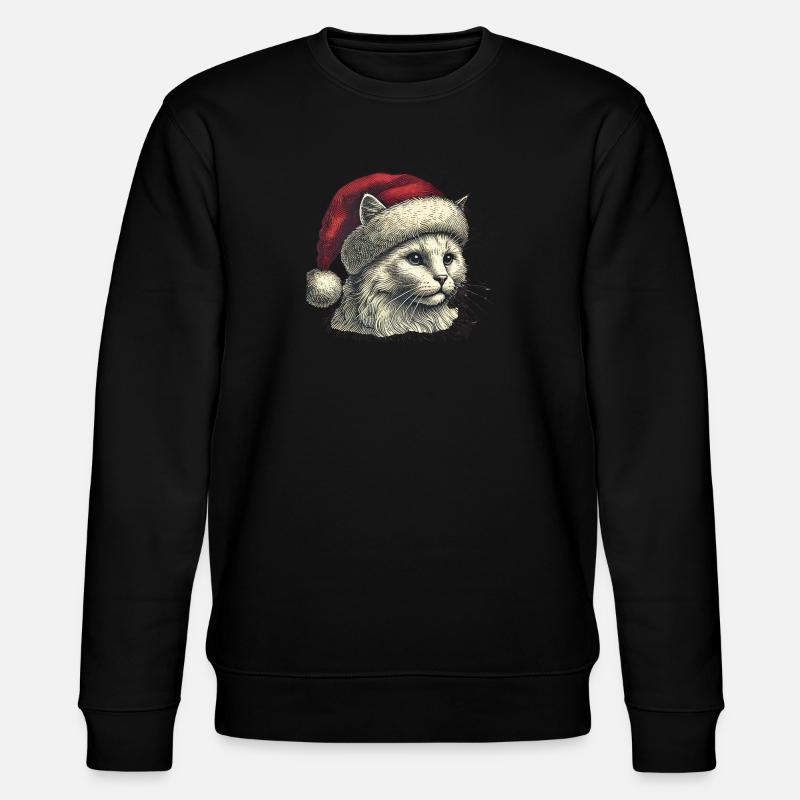 Chat de Noël - Sweat bio CHANGER Stanley/Stella Unisexe - noir