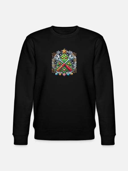Handyman ChristmasCraftsman - Stanley/Stella CHANGER Unisex Organic Sweatshirt - black