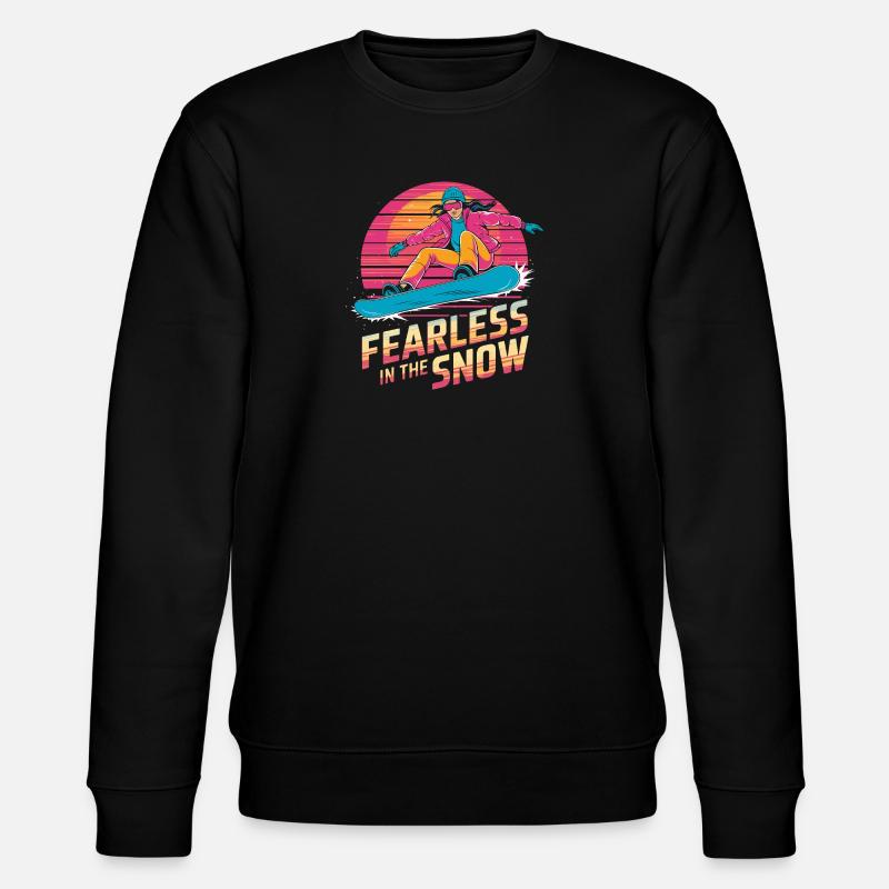 Furchtlos im Schnee - Stanley/Stella Unisex Bio-Sweatshirt CHANGER  - Schwarz