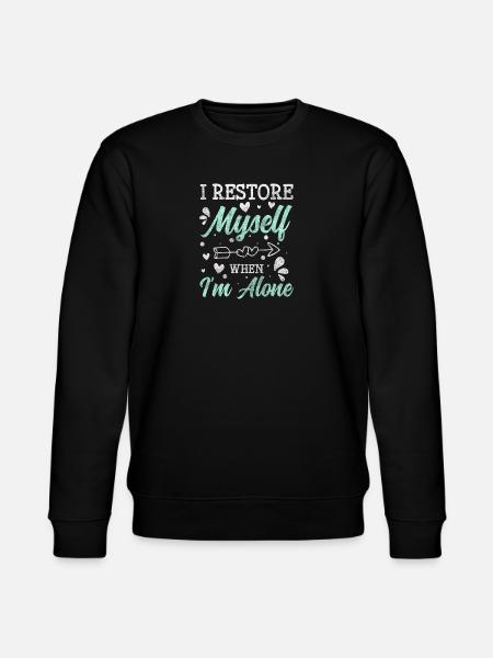 Introvert Geek Humor Single - Stanley/Stella CHANGER Unisex Organic Sweatshirt - black